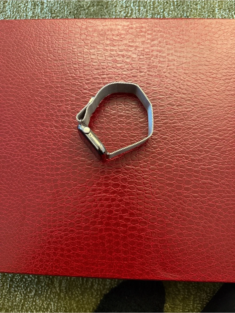 Apple Watch Stainless Steel with Silver Milanese Loop